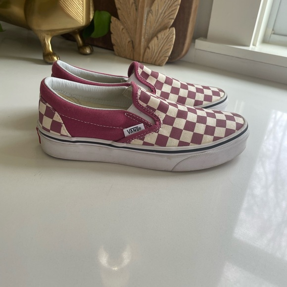 COPY - Dark Rose Checkered Vans slip on sneakers women’s 5.5 - Picture 1 of 6
